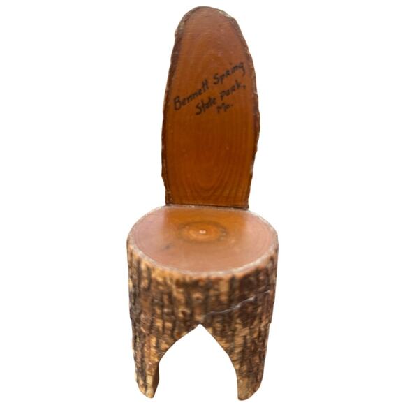 Bennett Spring Other - 🪵 Bennett Spring MO Log Slice Mini Chair Rustic Souvenir Vintage Cabin Decor
